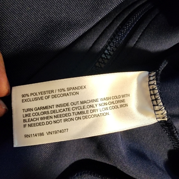 Prince Pickleball Mens Track Jacket M Full Zip Up Warm Up Navy Blue - Picture 6 of 6